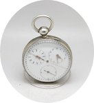 VENDIDO---Invulgar Relógio de Capitão com Duplo Fuso Horário, ca 1870.