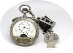 VENDIDO-XXXX-Raro Relógio Alarme, Balanço Visível Patenteado, ca 1910.